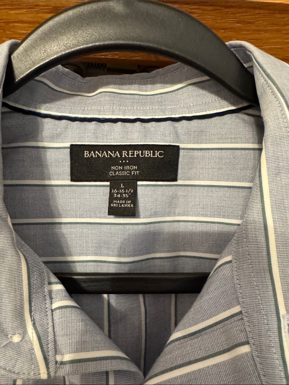 Banana republic Light Blue and White Stripe Dress Shirt - Picture 2 of 3